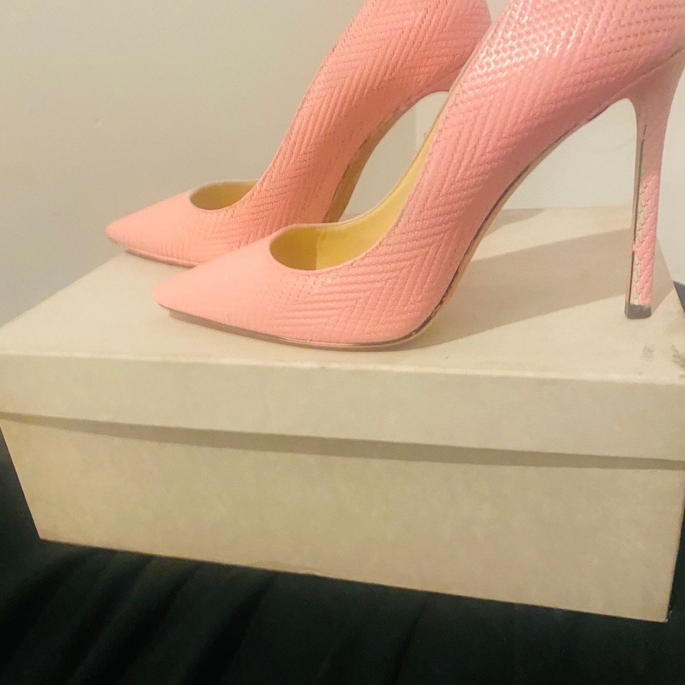 Jimmy choo baby pink pointy pumps